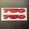 Suzuki GSXR 750 Stickers Vinyl Decals Red