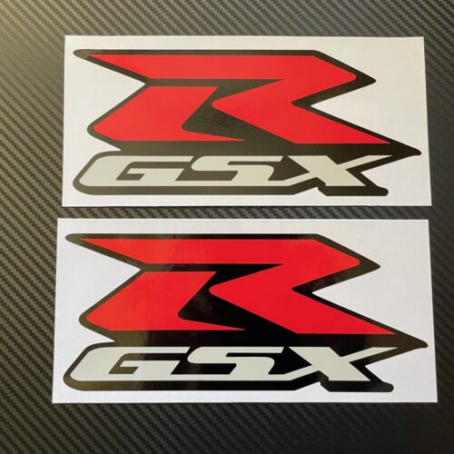 Suzuki GSXR Stickers Grey Text