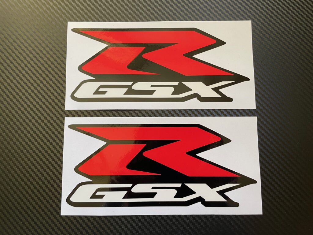 Suzuki GSXR Stickers White Text - High Quality Stickers