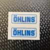 Ohlins Fork Shock Vinyl Sticker Decals Blue Text