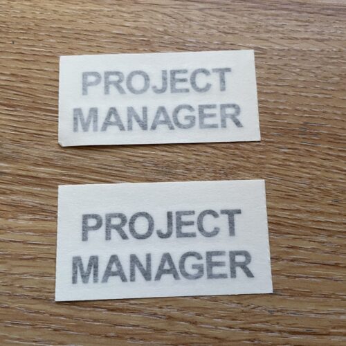 Project Manager Hard Hat Vinyl Stickers
