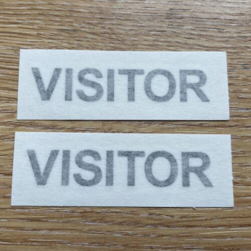 Visitor Hard Hat Vinyl Stickers