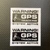 Warning GPS Tracking System Active Vinyl Stickers