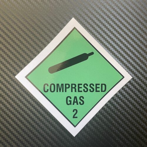 Compressed Gas 2 Vinyl Warning Sticker