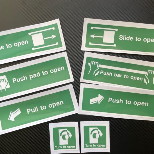 Emergency Exit Door Stickers