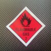 Flammable Gas 2 Vinyl Warning Sticker