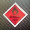 Flammable Liquid 3 Vinyl Warning Sticker