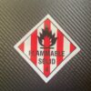 Flammable Solid 4 Vinyl Warning Sticker