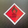 Highly Flammable Vinyl Warning Sticker