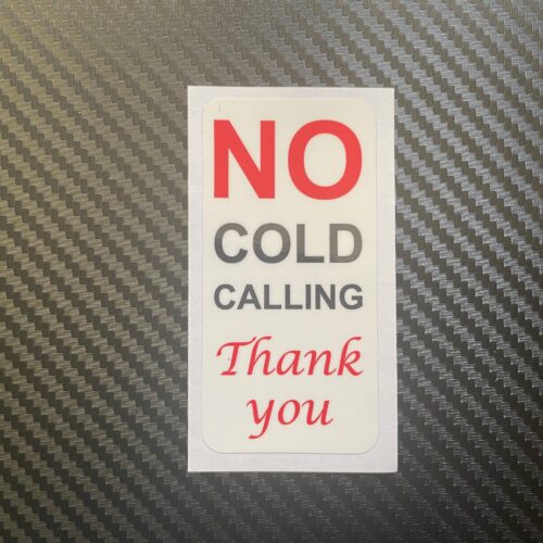 No Cold Calling Vinyl Sticker