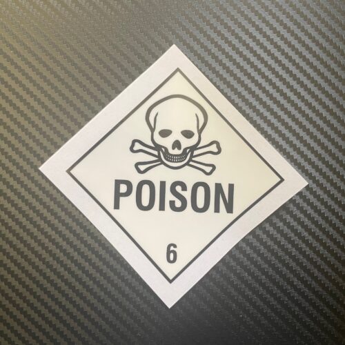 Poison 6 Vinyl Warning Sticker