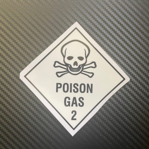 Poison Gas 2 Vinyl Warning Sticker