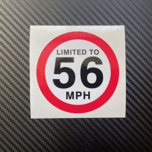 Limited to 56mph Sticker