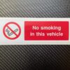 No Smoking in this vehicle sticker