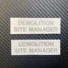 Demolition Site Manager Vinyl Hard Hat Stickers