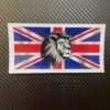 Union Jack Flag Sticker GB Lion Black & White