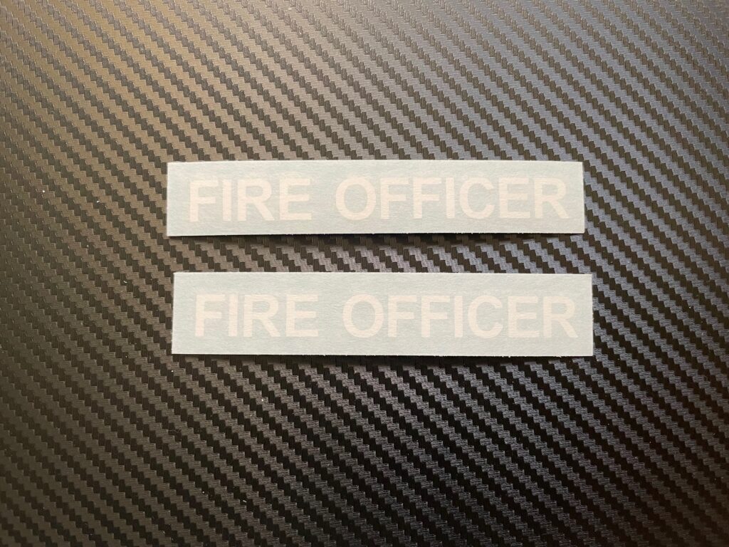 Fire Officer Hard Hat Vinyl Stickers - High Quality Stickers