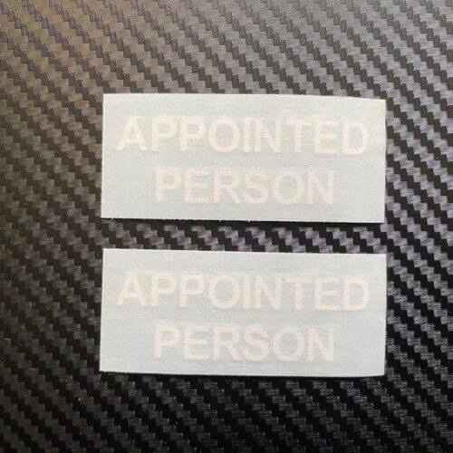 Appointed Person Vinyl Hard Hat Stickers
