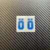 Ohlins Logo Stickers Blue Background