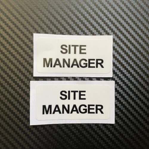 Site Manager Printed Sticker