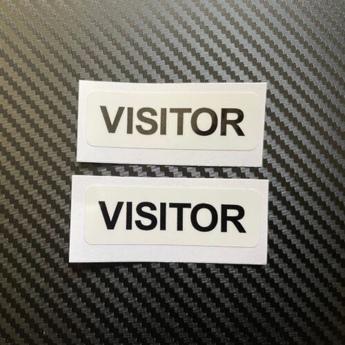Visitor Printed Hard Hat Stickers