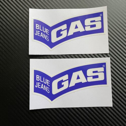 Gas Blue Jeans Stickers