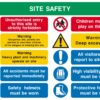 Site Safety Siticker Sign Building Construction Site