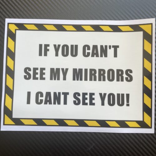 Cant See Mirrors Sticker Image