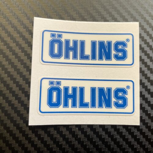 Ohins Sticker Blue Text on white background image